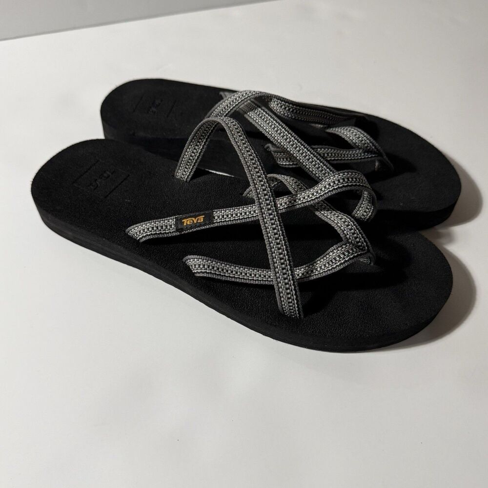 Teva Olowahu Flip Flops Women’s Size 9 – Black & Gray 6840 - Picture 2 of 7